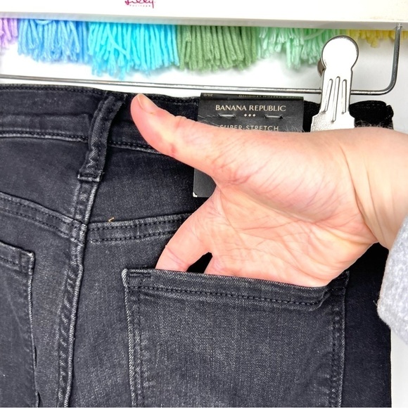 Banana Republic High Rise Black Wash Super Stretch Legging Size 25 Petite - Picture 7 of 13